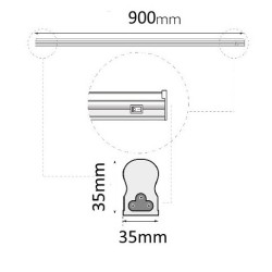 REGLETA LED T5 12W 90Cm 4000K