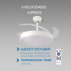 Ventilador de Techo Led White Otah ø107 Cm