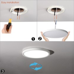 PLAFON DE SUPERFICIE 20 W CON SWITCH