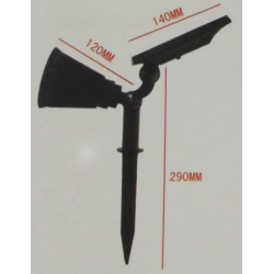 Foco  solar de 2W para jardin