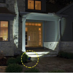 Foco solar de 2W con sensor para jardin