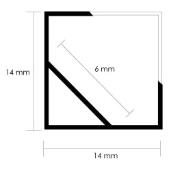 Perfil de aluminio de esquina 2 metros