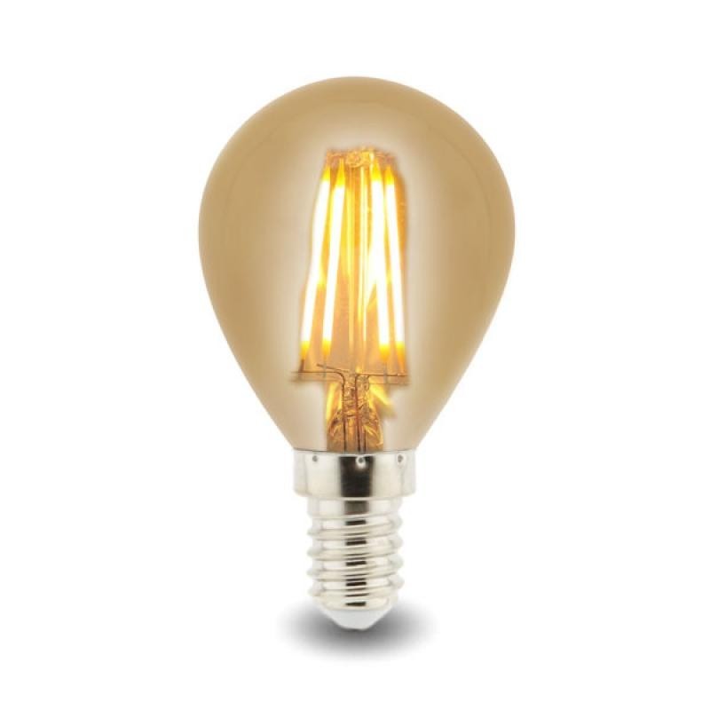 Bombilla Led Filamento E14 G45 4W ámbar