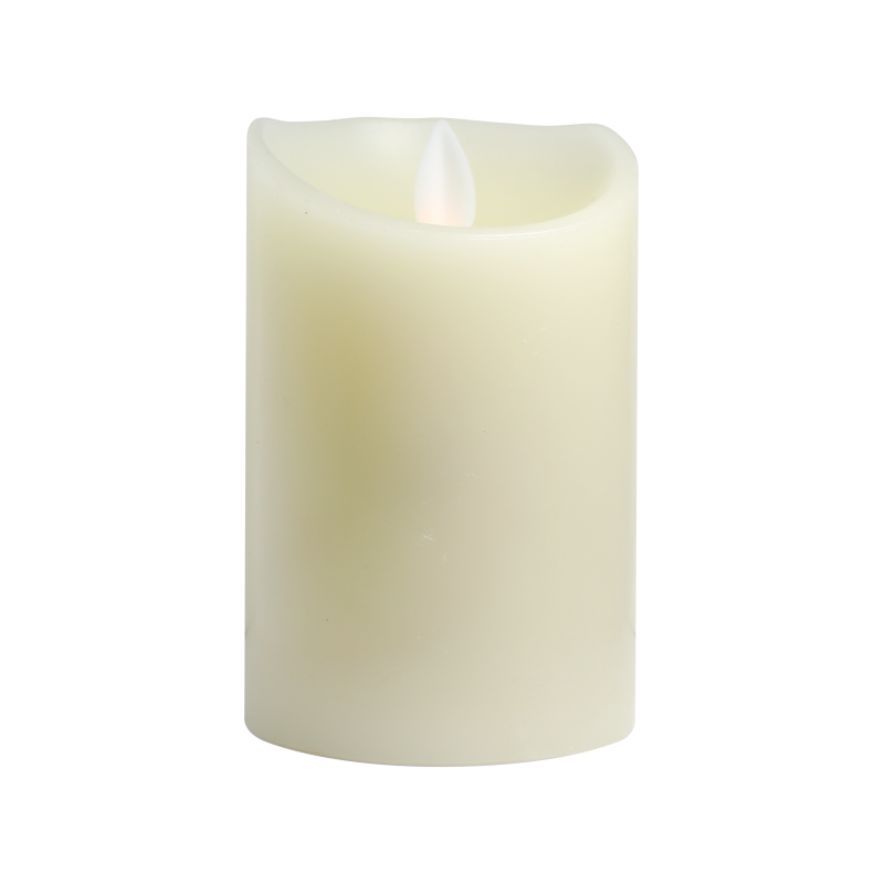 Vela LED decorativa 12.5cm efecto llama real, Marfil | LuzenLED