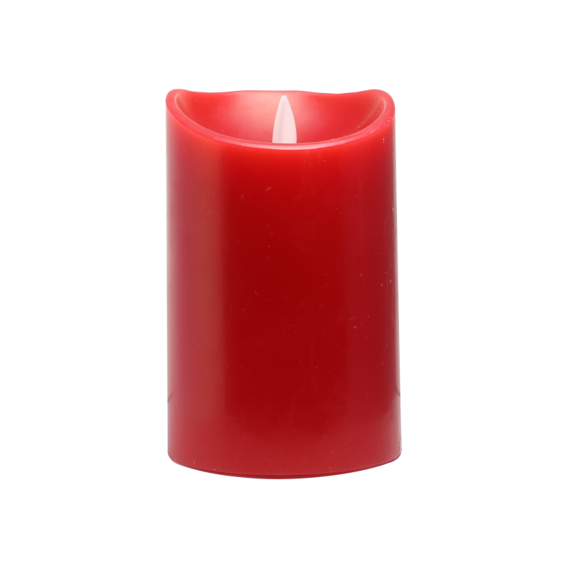 Vela LED decorativa movimiento efecto llama 12.5cm Roja