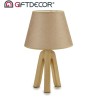 Lampara tripode cerámica pantalla BEIGE