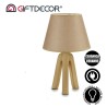 Lampara tripode cerámica pantalla BEIGE