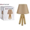 Lampara tripode cerámica pantalla BEIGE