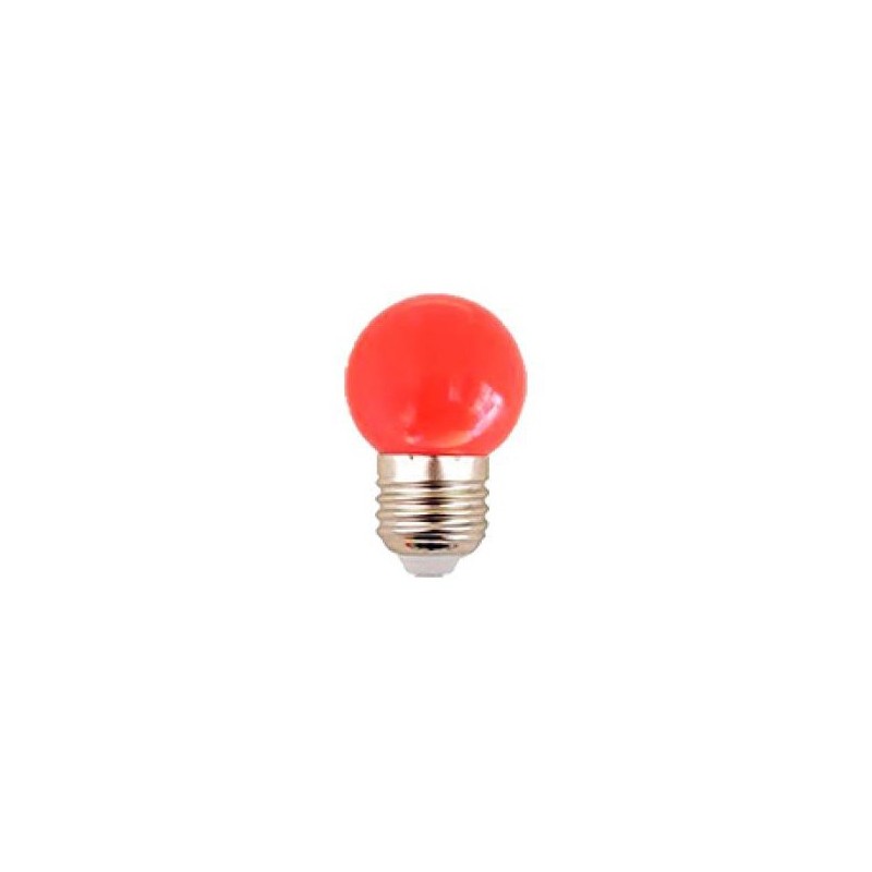 BOMBILLA LED G45 E27 1W ROJO
