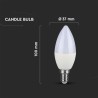BOMBILLA LED VELA E14 7W 6400K