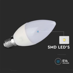 BOMBILLA LED VELA E14 7W 6400K