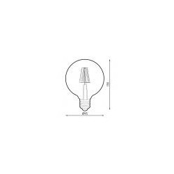 Bombilla Led Filamento E27 G95 6W ambar