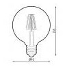 Bombilla Led Filamento E27 G95 6W ambar