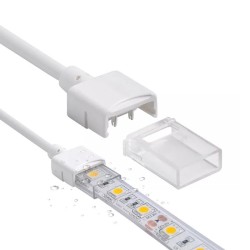 Conector union con Cable Para Tira Led 220V 12Mm Out 10Mm In 2Pin