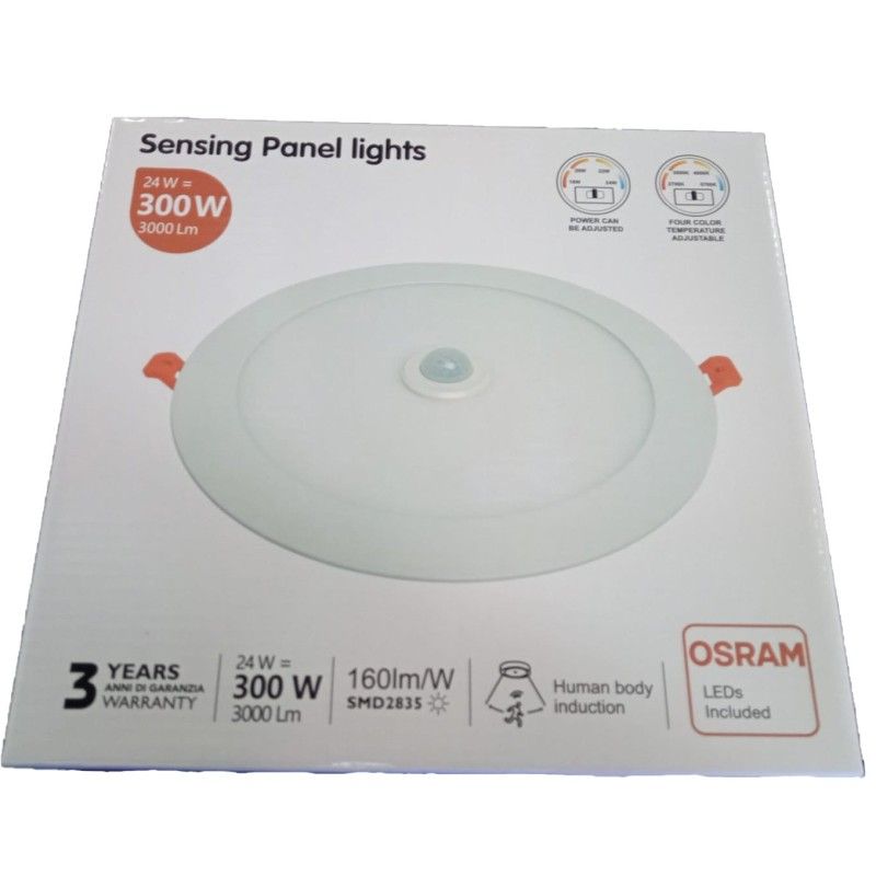 DOWNLIGHT 24W CCT Y SENSOR DE MOVIMIENTO