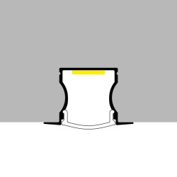 Perfil de Aluminio U High Con Alas Lacado Blanco - 2 Metros